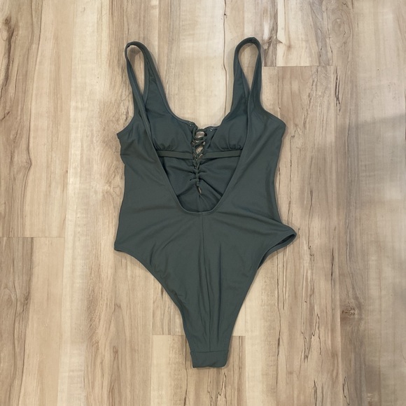 Xhilaration Swim One Piece Ribbed Low Back Bathing Suit Poshmark